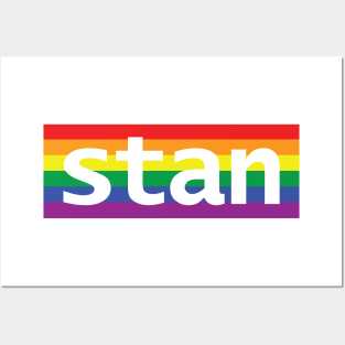 Minimal Stan Rainbow Typography Posters and Art